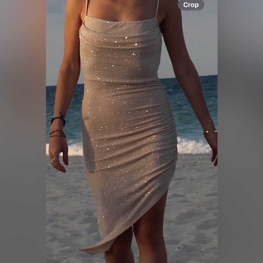 Tight sparkly dress